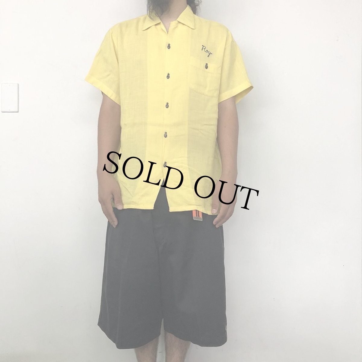 画像3: 50〜60's  チェーンステッチ Linen Bowling Shirt (3)