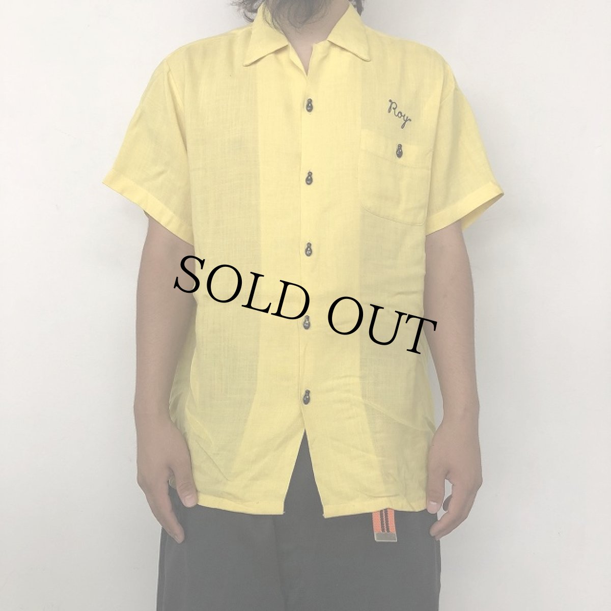 画像4: 50〜60's  チェーンステッチ Linen Bowling Shirt (4)