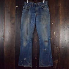 画像1: 70's LEVI'S 646 BIGE ベルボトムデニムパンツ W33 (1)