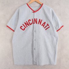 画像1: 50's〜 "CINCINNATI" Frannel Baseball shirt (1)