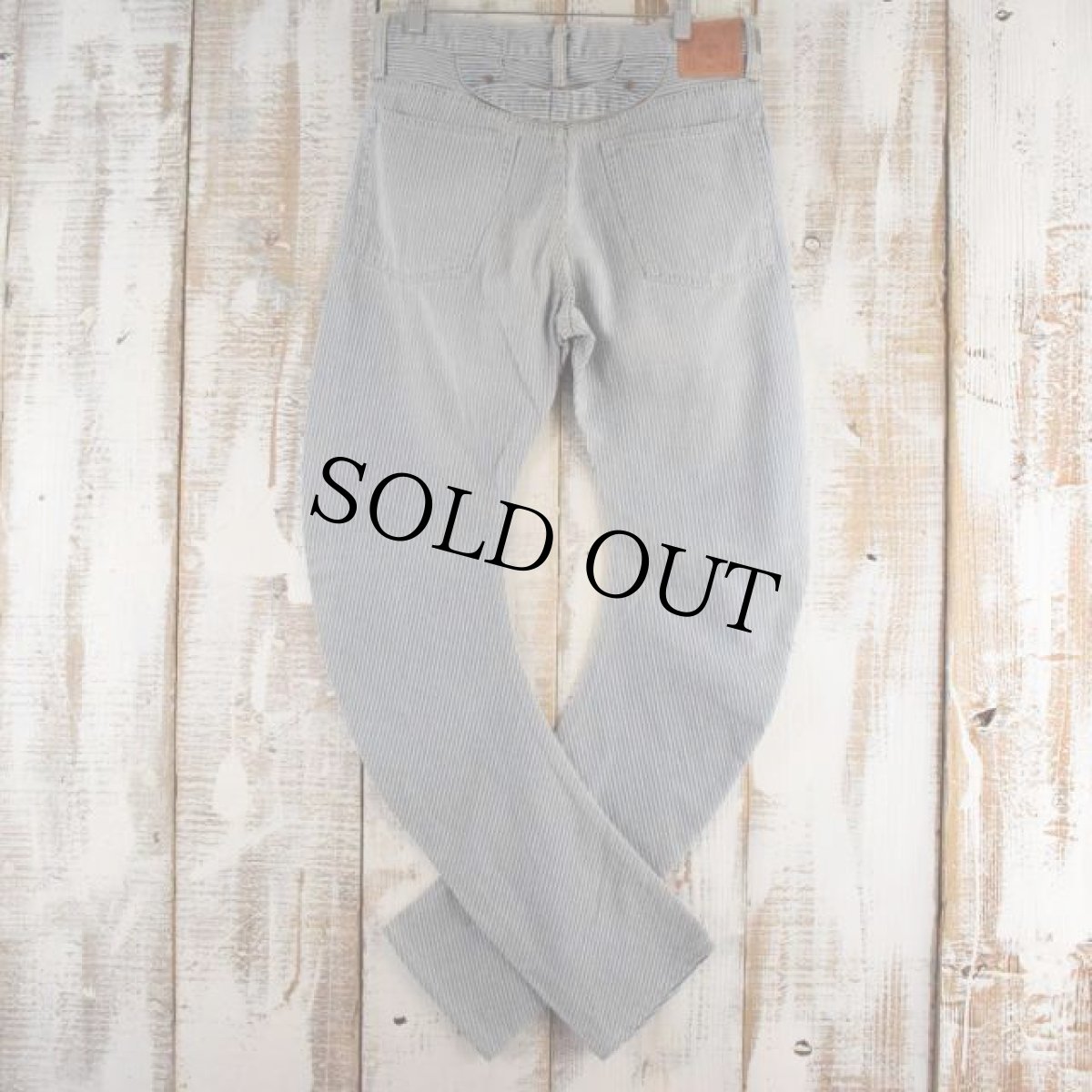 画像2: KAPITAL ストライプ×ボーダー柄 デニムパンツ W31 (2)