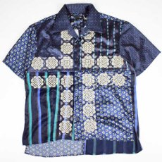 画像1: ink "BANDANA PATTERN SHIRT" BLUE TONE 【M】 (1)