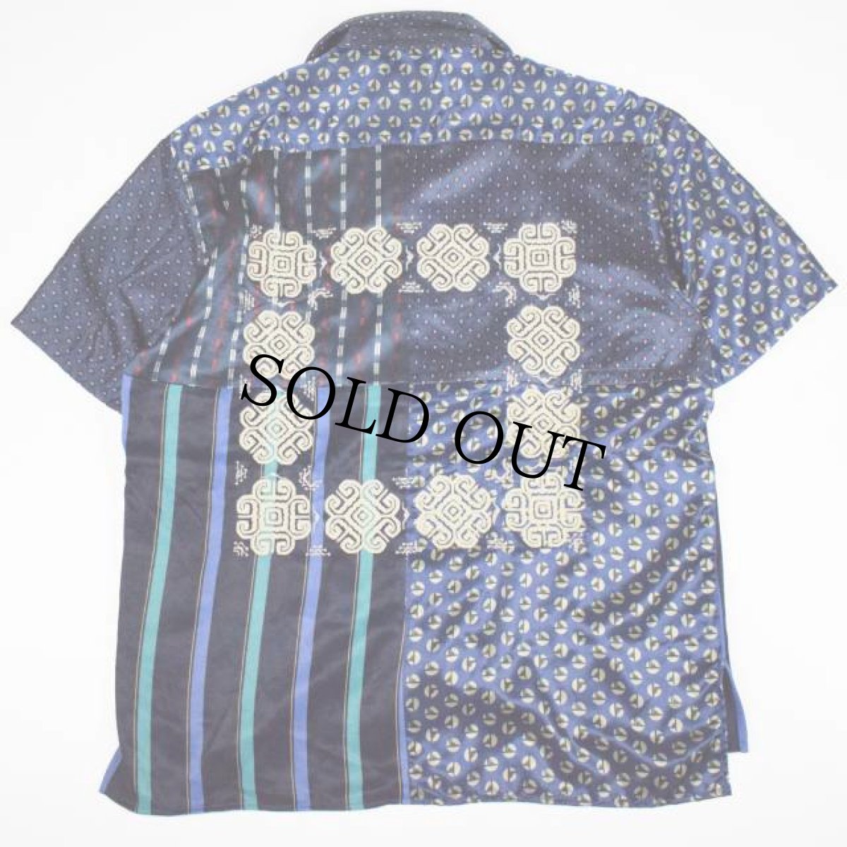 画像2: ink "BANDANA PATTERN SHIRT" BLUE TONE 【M】 (2)
