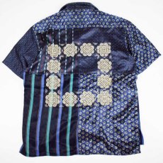 画像2: ink "BANDANA PATTERN SHIRT" BLUE TONE 【M】 (2)