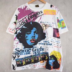 画像1: 〜90's The Rolling Stones USA製 "SOME GIRLS" マルチプリント ロックバンドT-shirt XL (1)