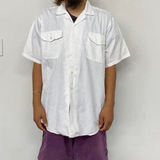 画像3: 50〜60's "skipper" White Cotton Open-Collar Shirt (3)