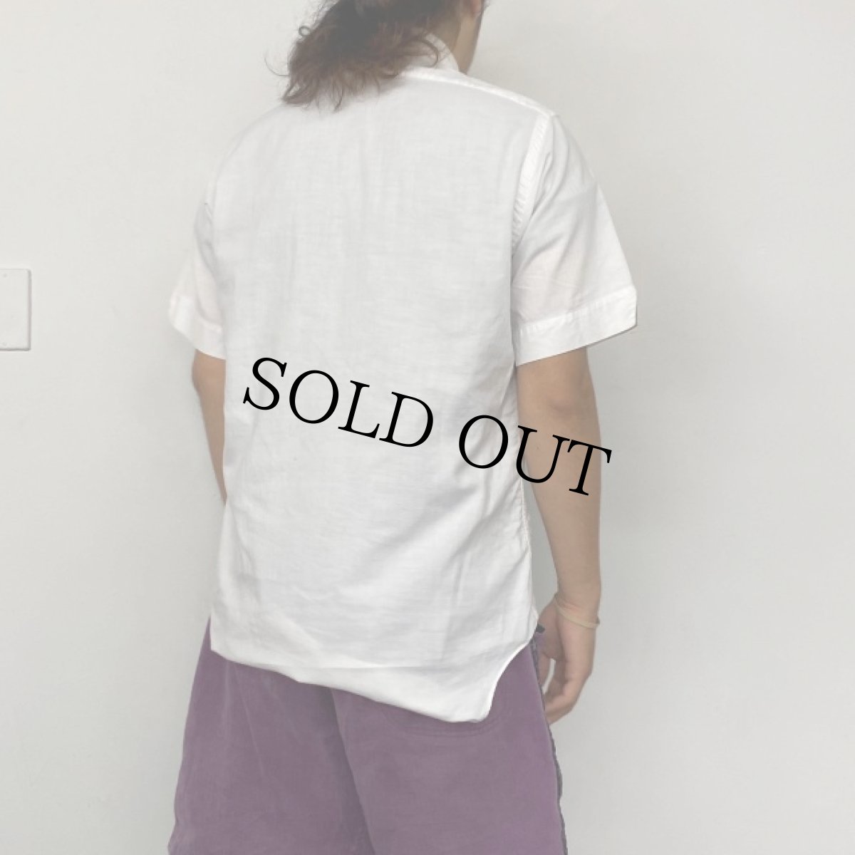 画像5: 50〜60's Varsity Shop タブカラー White cotton shirt 15 (5)