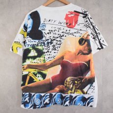 画像2: 〜90's The Rolling Stones USA製 "SOME GIRLS" マルチプリント ロックバンドT-shirt XL (2)