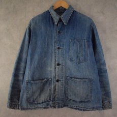 画像1: 40's RCN(Royal Canadian Navy) Denim Working Jacket (1)