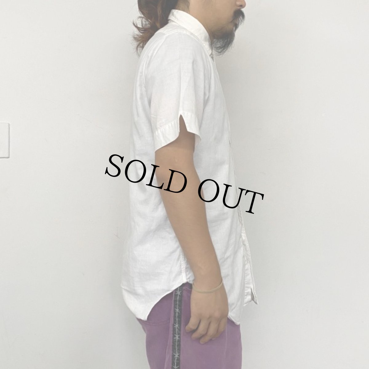 画像4: 50〜60's Varsity Shop タブカラー White cotton shirt 15 (4)