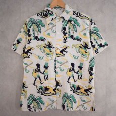 画像1: 40〜50's "nassau bahamas" Hawaiian Shirt (1)