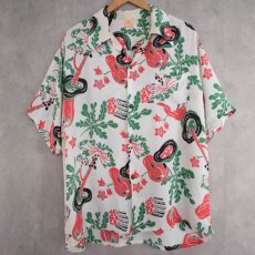 画像1: 40〜50's Hinchley HAWAII製 Rayon Hawaiian Shirt (1)