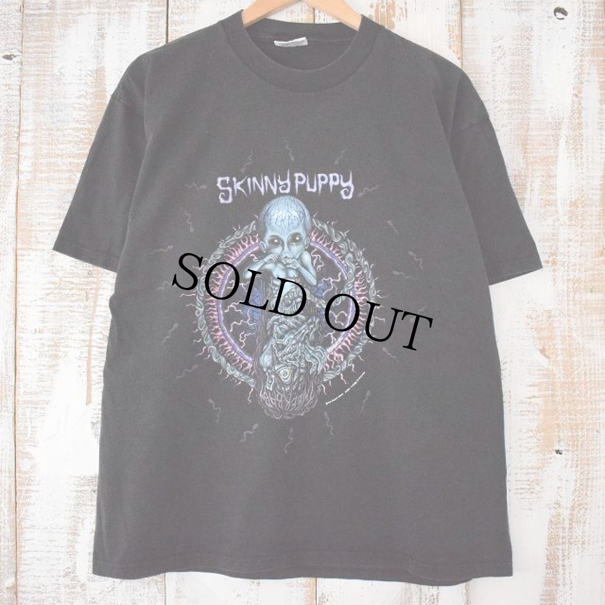 画像1: 90's SKINNY PUPPY USA製 インダストリアルバンドTシャツ XL (1)