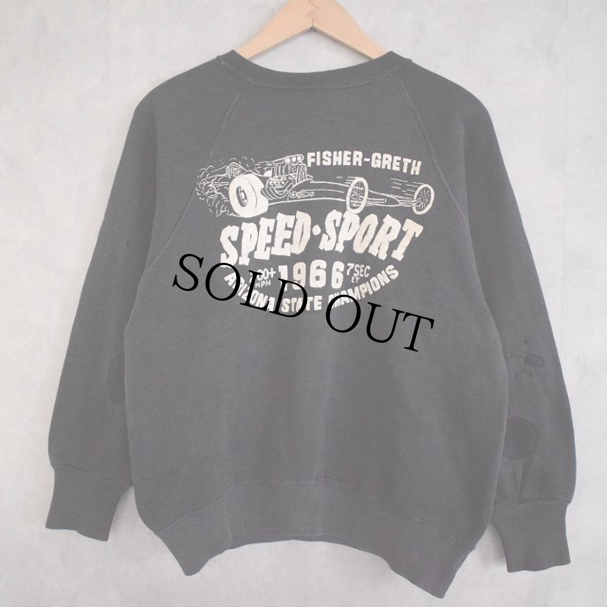 画像2: 60's SPEED SPORT Sweat BLACK (2)