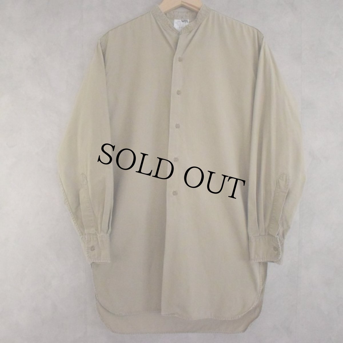 画像1: 60's British Army Khaki No2 Dress Shirts 14 1/2 (1)