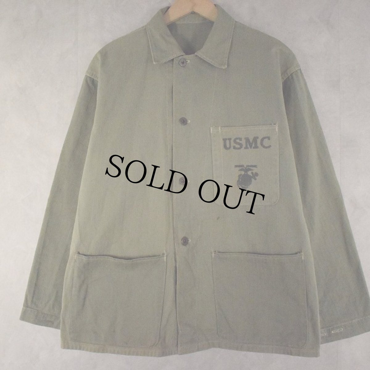 画像1: 40's USMC P-41 HBT Utility Jacket "2TONE" 38 (1)