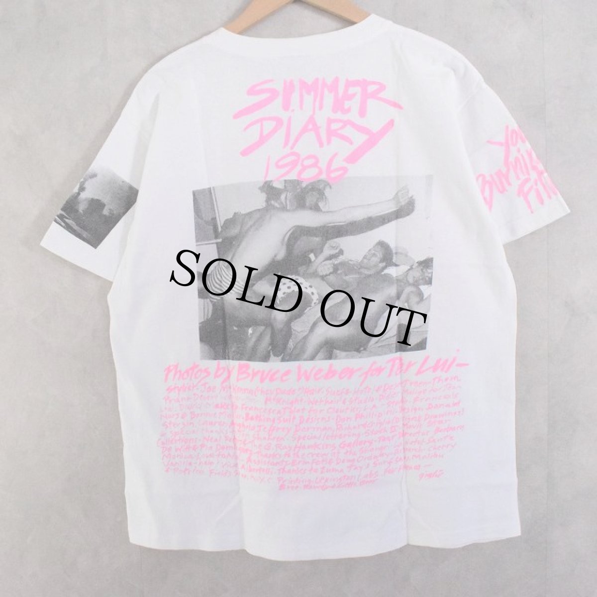 画像2: 80's BRUCE WEBER "SUMMER DIARY 1986 PER LUI" T-shirts (2)