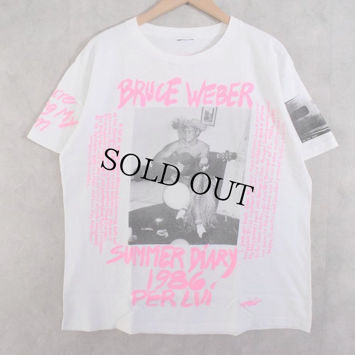 画像1: 80's BRUCE WEBER "SUMMER DIARY 1986 PER LUI" T-shirts (1)