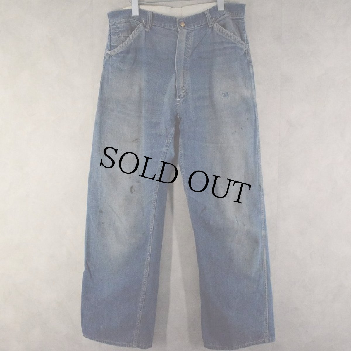 画像2: 50's SWEET-ORR Denim Painter Pants W34 (2)
