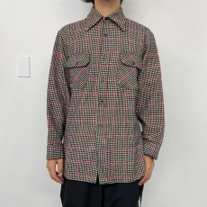 画像3: 60's PENDLETON USA製 チェック柄ウールシャツ L (3)