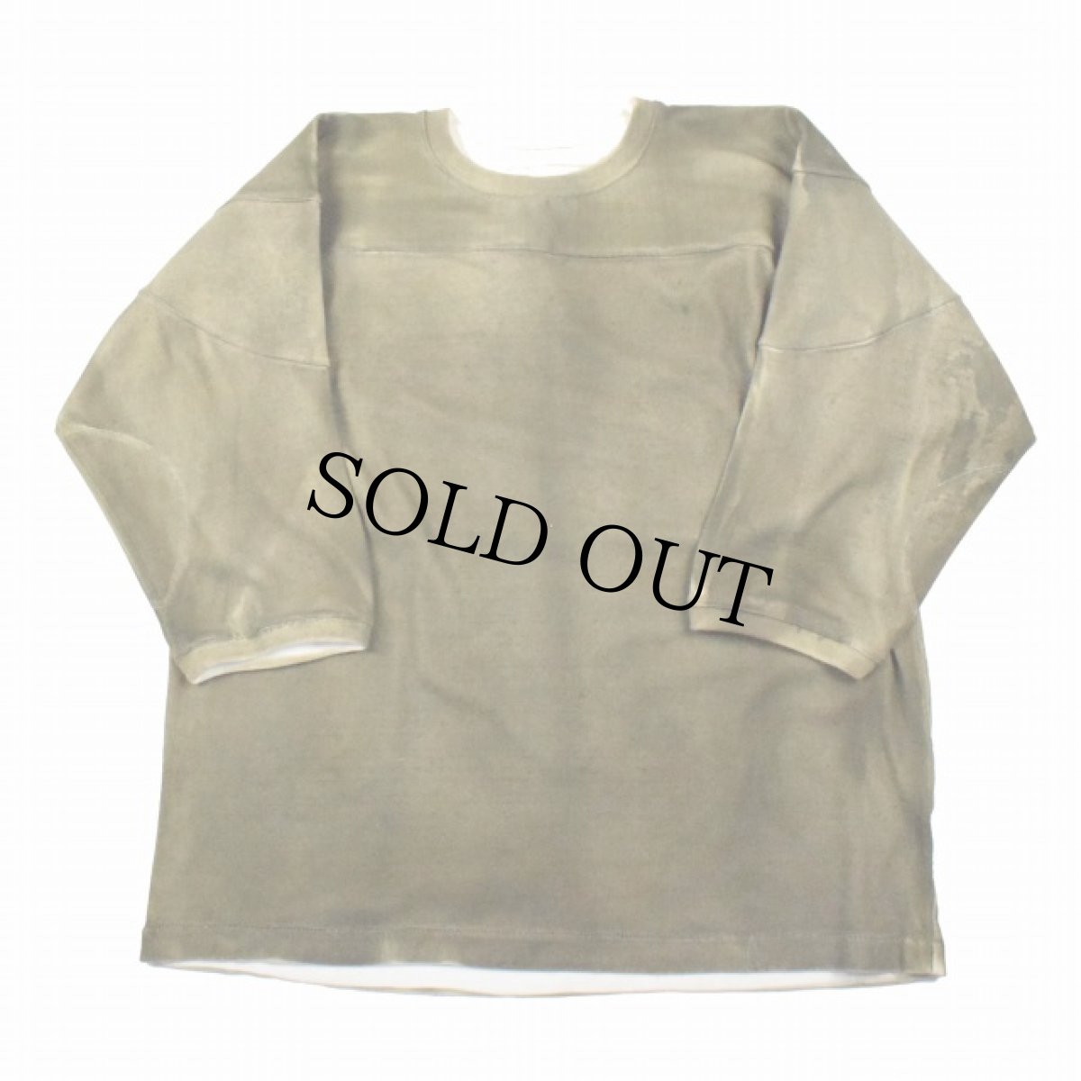 画像1: 【SALE】 STRANGE TRIP "SPRAY FOOTBALL TEE" KHAKI 【M】 (1)