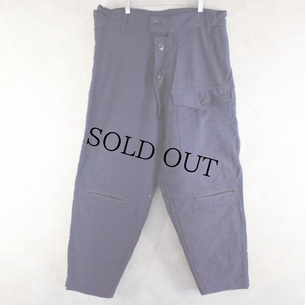 画像1: 50's ROYAL NAVY SUBMARINE TROUSERS W30-39 (1)