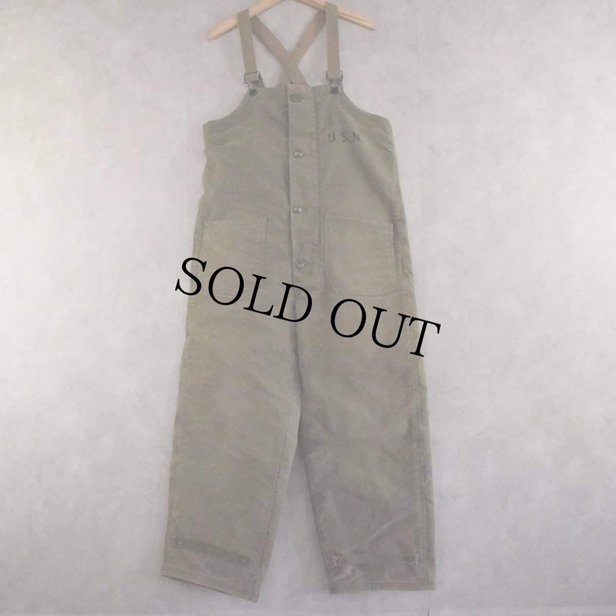 画像2: 40's US.NAVY N-1 デッキパンツ ステンシル入り SMALL (2)