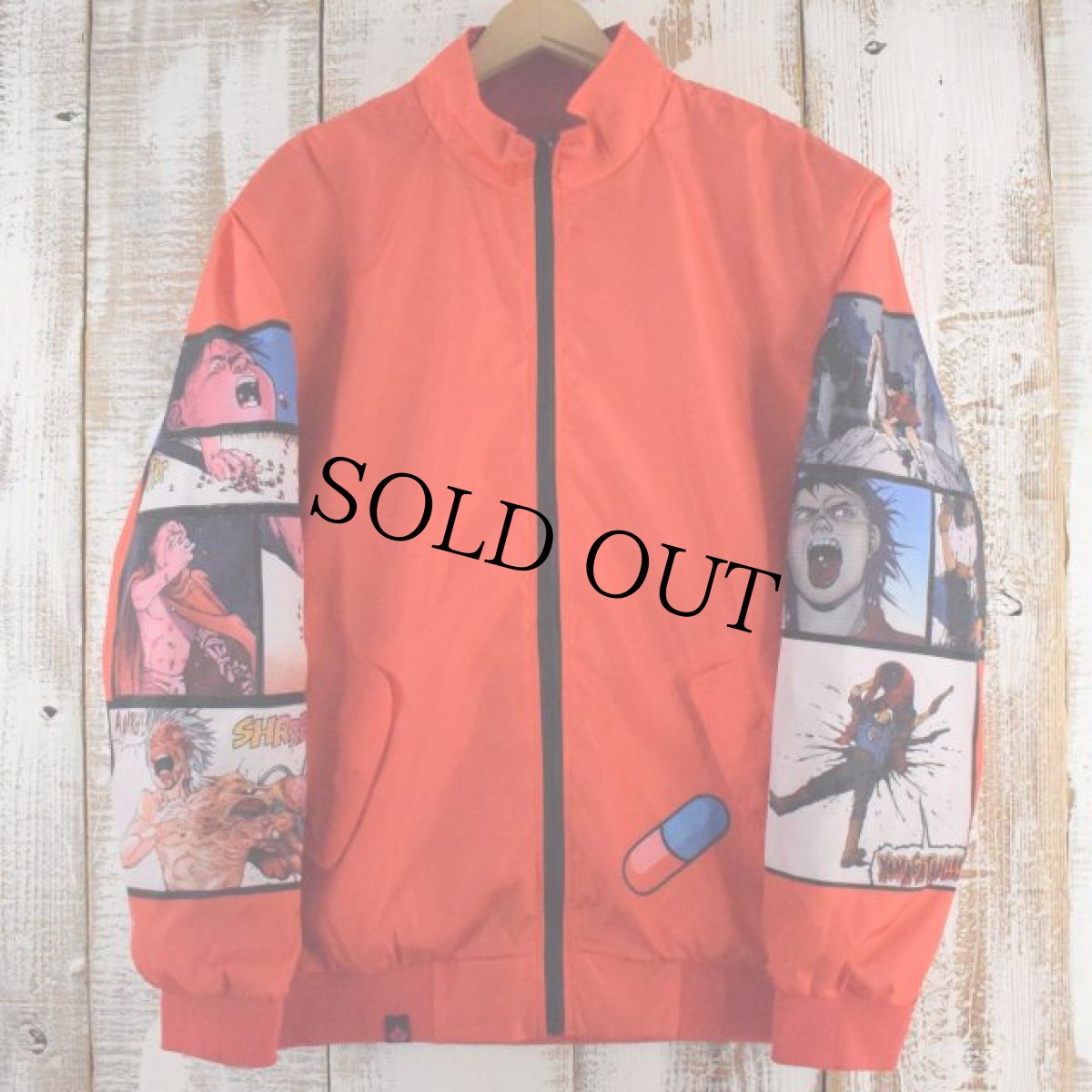 画像2: アキラ "ピンクシティ" リバーシブルジャケット RED L (2)