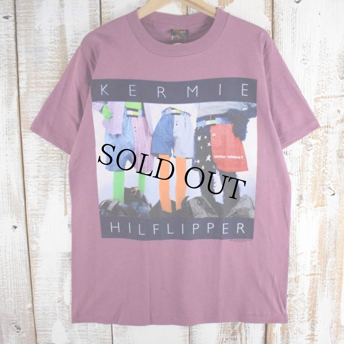 画像1: 90's The Muppets USA製 "KERMIE HILFLIPPER" TOMMYパロディTシャツ L 未使用タグ付き (1)