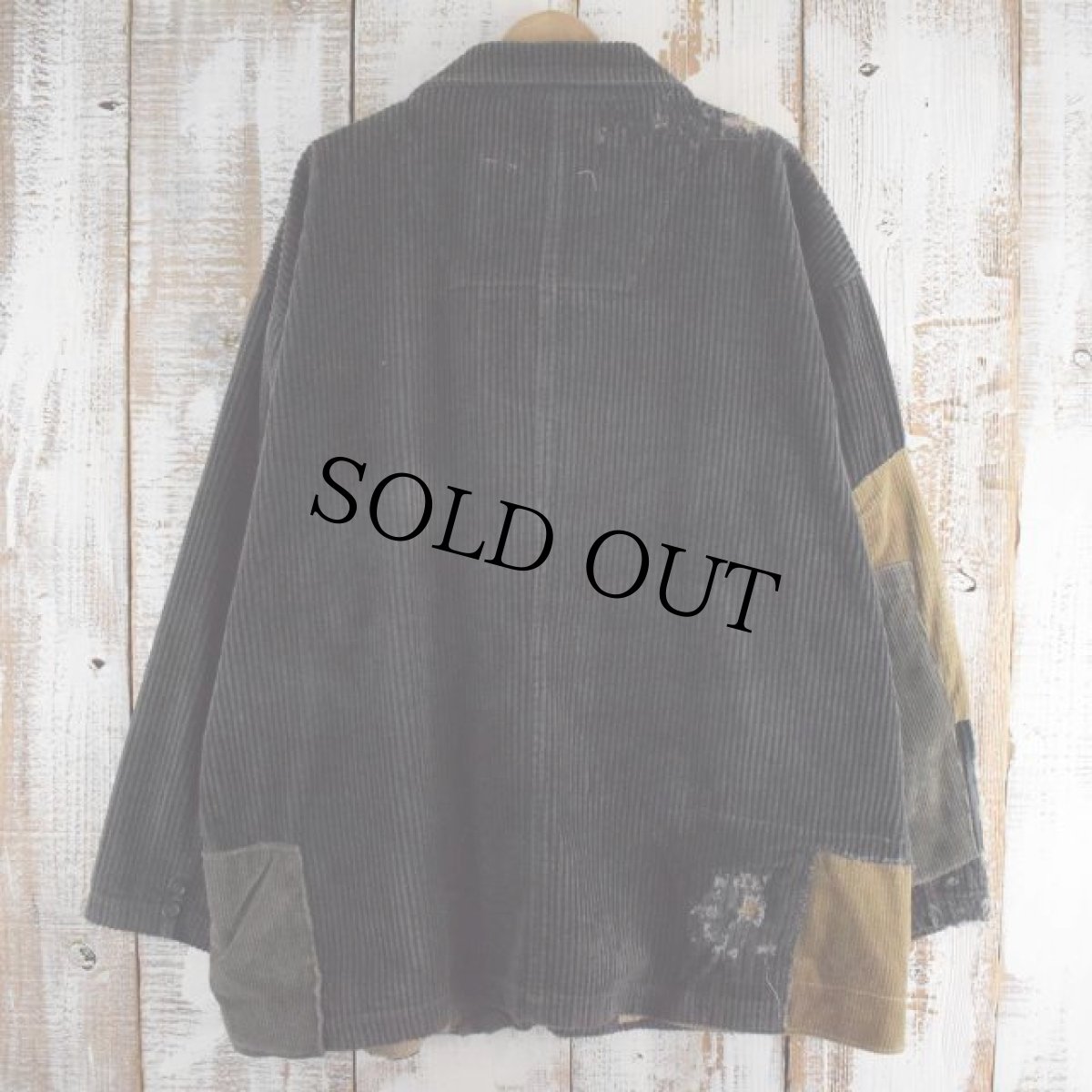 画像2: ボロ加工 リメイクコーデュロイジャケット (2)