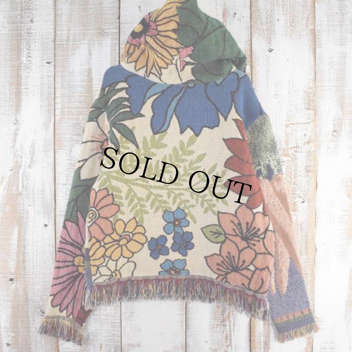 画像2: Bizzrad "Eggplant Sweater" ブランケットリメイク プルオーバージャケット M (2)