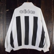 画像2: 80's adidas ストライプ柄 スウェットブルゾン (2)