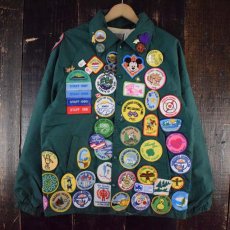 画像1: ワッペン&バッチ付き ナイロンコーチジャケット (1)