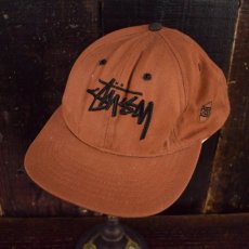 画像1: 90's STUSSY USA製 ロゴ刺繍キャップ (1)