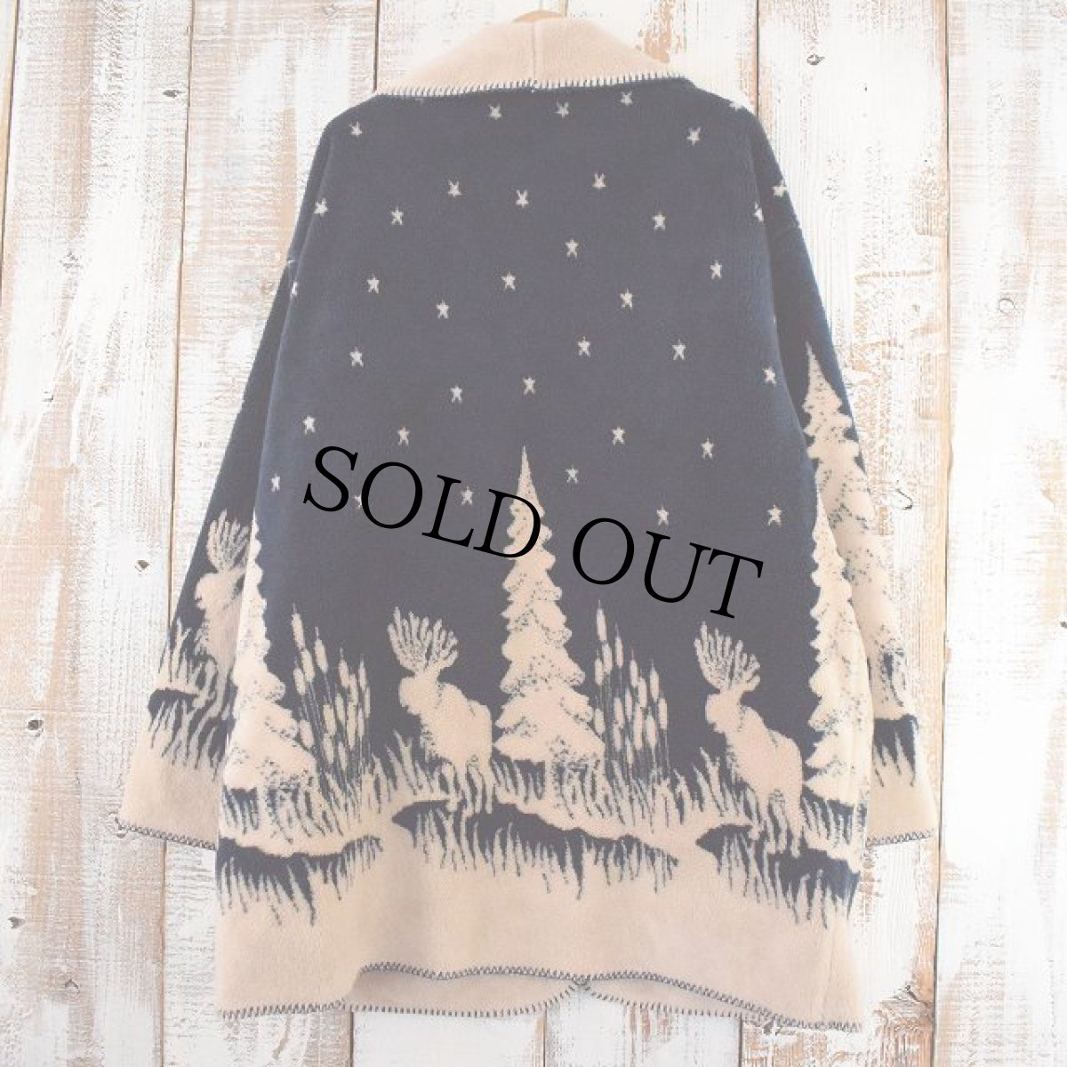 画像2: COUNTRY WOODS トナカイ柄 フリースジャケット (2)