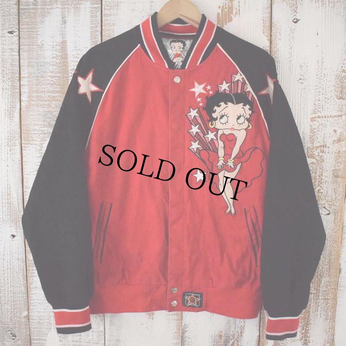 画像2: JH Design "BettyBoop" 刺繍 コットンレーシングジャケット L (2)