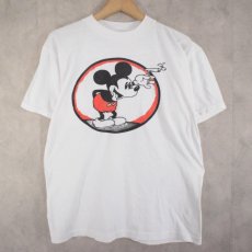 画像1: 70's MICKEY MOUSE マリファナ パロディプリントTシャツ XL (1)