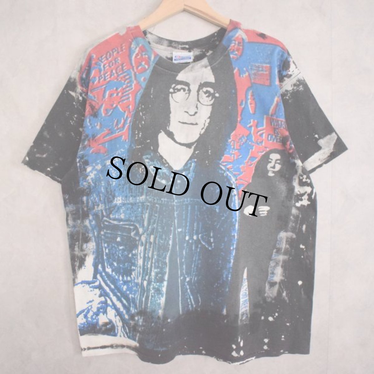 画像1: 80〜90's MOSQUITOHEAD USA製 "JOHN LENNON & YOKO ONO" プリントTシャツ XL (1)