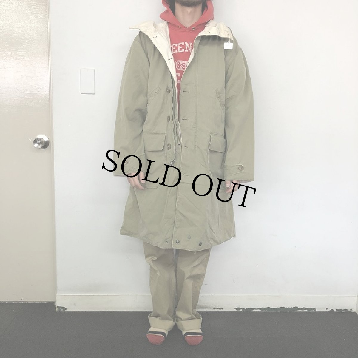 画像3: 40's U.S.ARMY 山岳部隊 ステンシル入り リバーシブルオーバーコート (3)