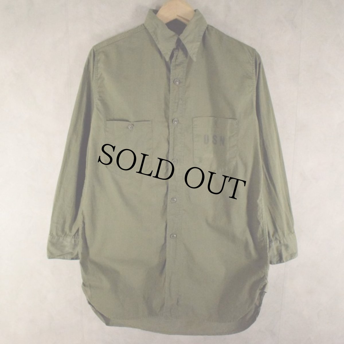 画像2: 40's U.S.NAVY N-3 Cotton Poplin Utility Shirts (2)