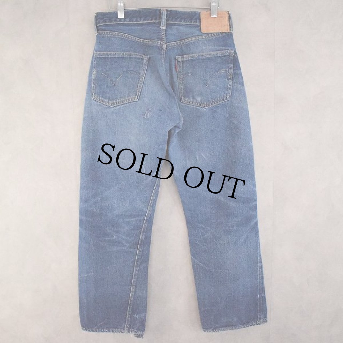 画像2: 60's LEVI'S 501XX 紙パッチ最終モデル BIGE デニムパンツ W30 (2)