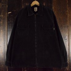 画像1: 90's STUSSY USA製 コーデュロイジャケット ブラック L (1)