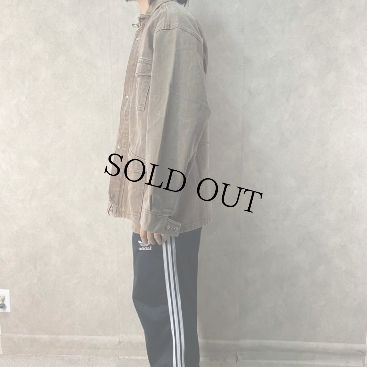 画像3: 90's STUSSY USA製 ブラウンデニムジャケット L (3)