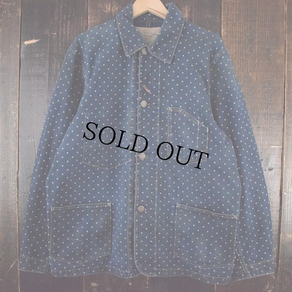 画像1: Double RL Supply Co. Indigo cloth USA製 変形ポケカバーオール  L (1)