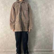 画像2: 90's STUSSY USA製 ブラウンデニムジャケット L (2)