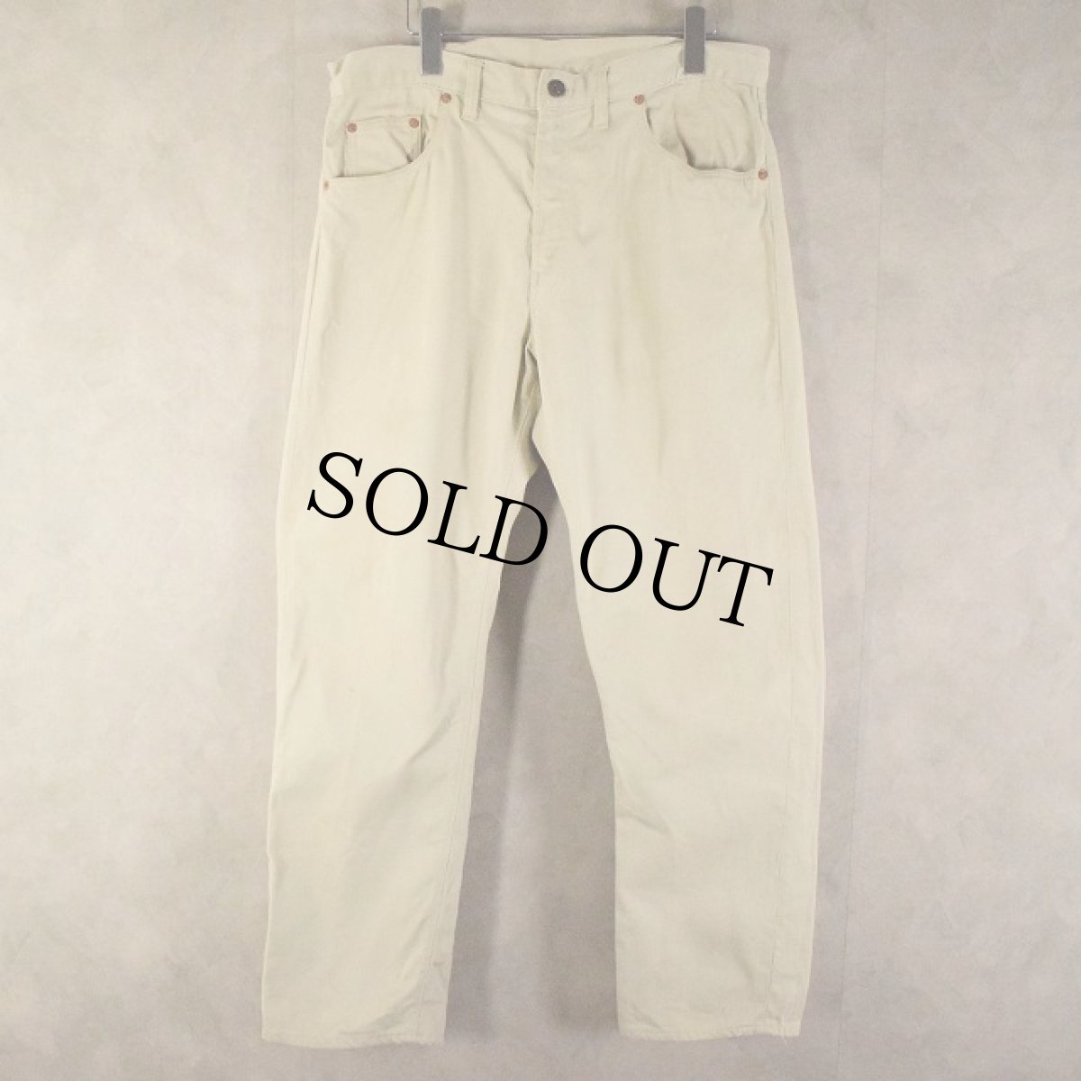 画像1: 60's LEVI'S 911B BIGE コットンピケパンツ W35 DEADSTOCK (1)