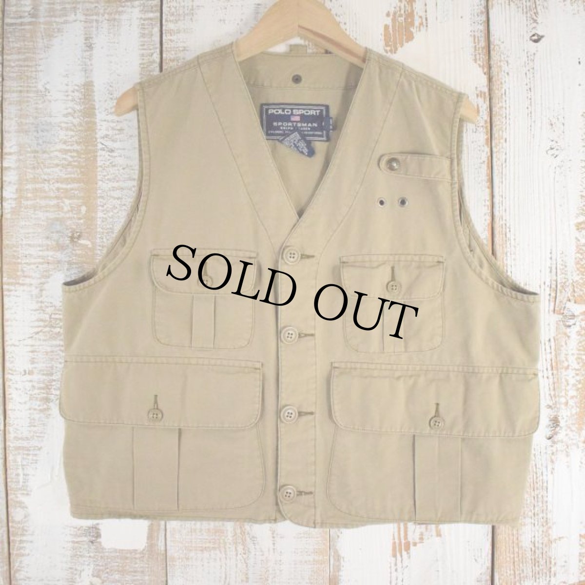 画像1: 90's POLO SPORT Ralph Lauren "SPORTMAN" フィッシングベスト M (1)