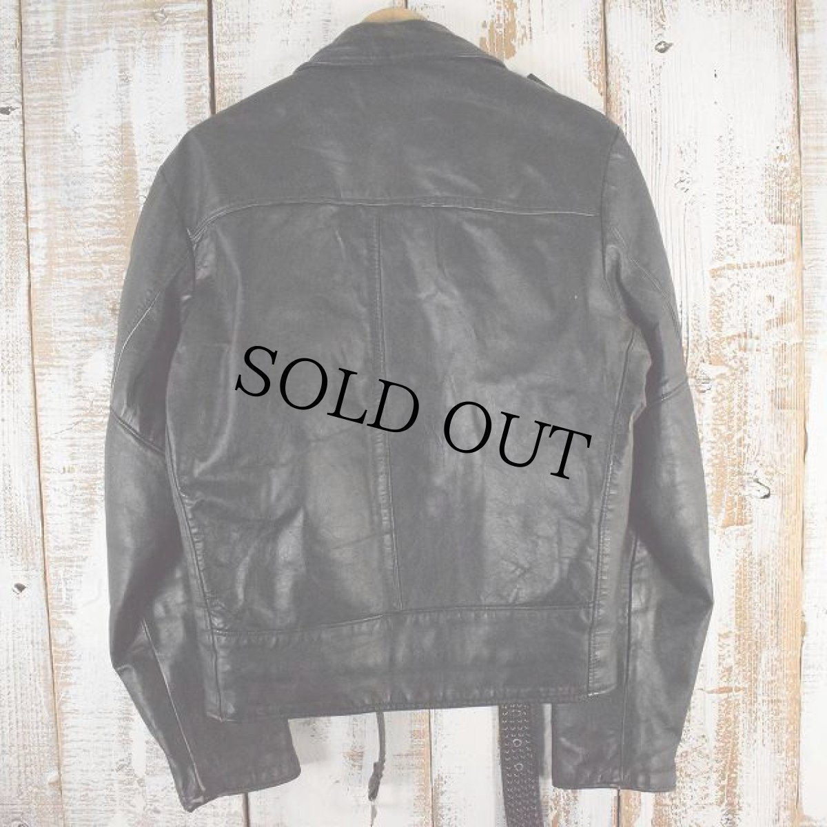 画像2: 70's Sears The Leather Shop USA製 スタッズカスタム ダブルライダースジャケット 42 (2)