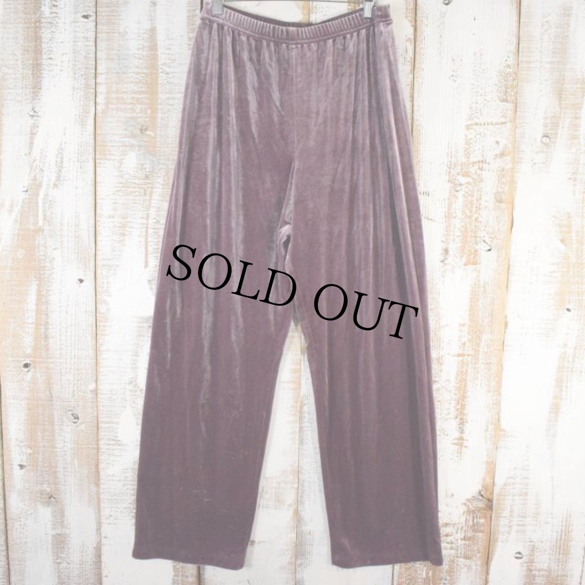 画像3: 90's CarolAnderron USA製 Vネックベロアシャツ&イージーパンツ SETUP (3)