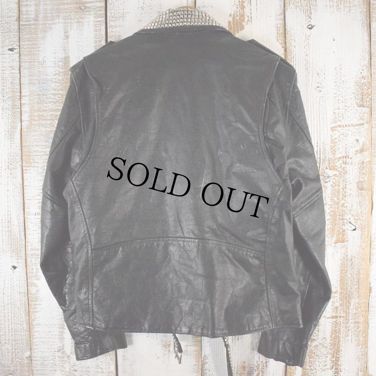 画像2: VINTAGE スタッズカスタム ダブルライダースジャケット (2)